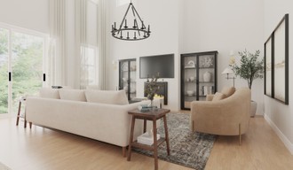 Modern, Traditional, Farmhouse, Transitional Living Room by Havenly Interior Designer Camila
