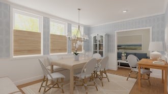 Coastal, Transitional Dining Room by Havenly Interior Designer Tracy