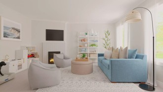 Coastal Living Room by Havenly Interior Designer Ceci