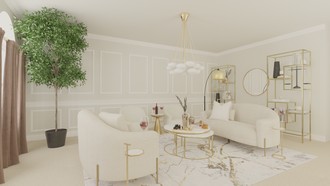 Glam Living Room by Havenly Interior Designer Dinah