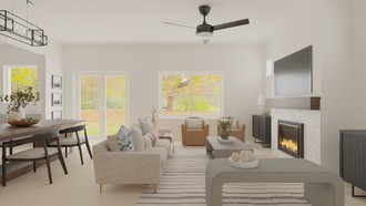 Transitional Living Room by Havenly Interior Designer Christopher