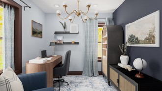 Classic, Transitional Office by Havenly Interior Designer Ileana
