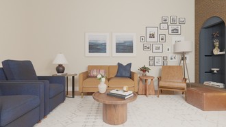 Modern, Traditional, Midcentury Modern Living Room by Havenly Interior Designer Adelaida