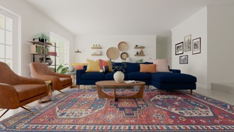 Eclectic, Bohemian, Midcentury Modern Living Room by Havenly Interior Designer Julieta