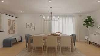 Contemporary, Coastal, Midcentury Modern Dining Room by Havenly Interior Designer Kait