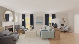 Coastal Living Room by Havenly Interior Designer Christopher