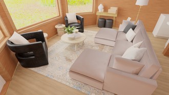Bohemian, Midcentury Modern Living Room by Havenly Interior Designer Roxanna