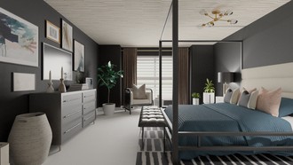 Modern, Eclectic, Glam Bedroom by Havenly Interior Designer Brittany