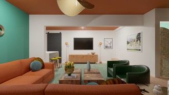 Eclectic, Bohemian, Vintage, Midcentury Modern Living Room by Havenly Interior Designer Alix