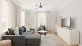 Contemporary, Modern, Transitional Living Room by Havenly Interior Designer Linda