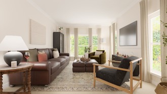 Contemporary, Transitional Living Room by Havenly Interior Designer Lilia