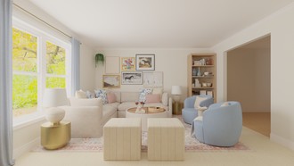 Classic, Coastal Living Room by Havenly Interior Designer Ivan