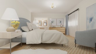 Contemporary, Coastal, Midcentury Modern Bedroom by Havenly Interior Designer Kait