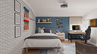 Transitional, Midcentury Modern, Scandinavian Bedroom by Havenly Interior Designer Katherin