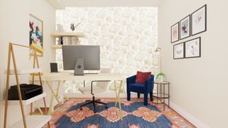 Contemporary, Modern, Eclectic, Bohemian Office by Havenly Interior Designer Meagan