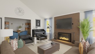 Industrial, Rustic Living Room by Havenly Interior Designer Dinah