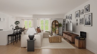 Transitional, Midcentury Modern, Scandinavian Living Room by Havenly Interior Designer Tania