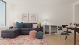 Glam, Midcentury Modern Living Room by Havenly Interior Designer Amber