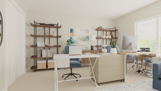 Modern, Eclectic, Transitional Office by Havenly Interior Designer Nicole