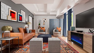 Modern, Transitional, Midcentury Modern Living Room by Havenly Interior Designer Katherin