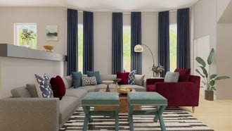 Glam, Midcentury Modern Living Room by Havenly Interior Designer Lily