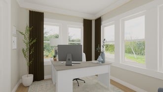 Classic, Coastal, Traditional, Transitional Office by Havenly Interior Designer Nicole