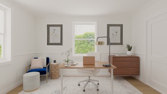 Modern, Classic, Glam, Transitional Office by Havenly Interior Designer Nicole