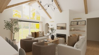 Contemporary, Classic, Farmhouse, Transitional Living Room by Havenly Interior Designer Cami