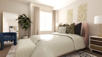 Modern, Glam, Preppy Bedroom by Havenly Interior Designer Chante