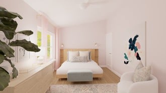 Contemporary, Modern, Bohemian, Coastal Bedroom by Havenly Interior Designer Cami