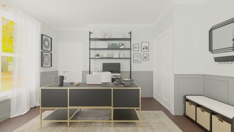 Modern, Transitional Office by Havenly Interior Designer Katelyn