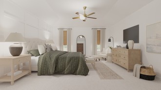 Modern, Coastal, Transitional Bedroom by Havenly Interior Designer Rocio