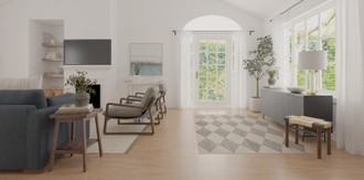 Bohemian, Coastal Living Room by Havenly Interior Designer Camila