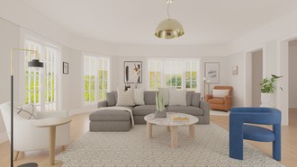 Midcentury Modern, Minimal Living Room by Havenly Interior Designer Katerina