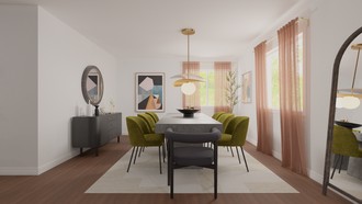 Modern, Eclectic, Midcentury Modern Dining Room by Havenly Interior Designer Rocio