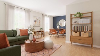 Bohemian, Midcentury Modern Living Room by Havenly Interior Designer Pamela