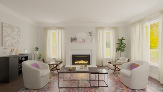 Glam, Midcentury Modern Living Room by Havenly Interior Designer Katelyn