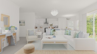 Classic, Coastal, Preppy Living Room by Havenly Interior Designer Mehak