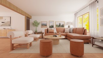 Global, Midcentury Modern Living Room by Havenly Interior Designer Diego