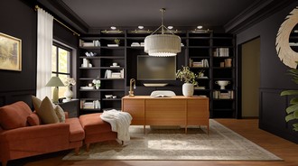 Classic, Library, Vintage Office by Havenly Interior Designer Alyssa