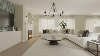 Transitional Living Room by Havenly Interior Designer Victor