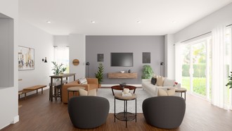 Transitional, Midcentury Modern Living Room by Havenly Interior Designer Jack