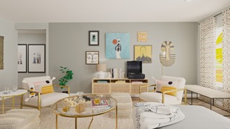 Eclectic, Bohemian, Vintage, Midcentury Modern, Scandinavian Living Room by Havenly Interior Designer Jessica