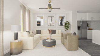 Contemporary, Modern, Eclectic, Minimal Living Room by Havenly Interior Designer Stefanny