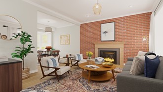 Eclectic, Bohemian, Midcentury Modern, Scandinavian Living Room by Havenly Interior Designer Jessica