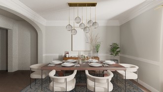 Modern, Transitional, Midcentury Modern, Minimal Dining Room by Havenly Interior Designer Agostina