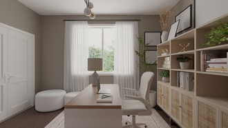 Bohemian, Transitional, Scandinavian Office by Havenly Interior Designer Agostina