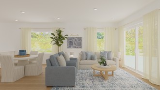 Classic, Coastal, Transitional Living Room by Havenly Interior Designer Emeryann