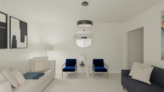 Modern, Bohemian, Transitional, Midcentury Modern Living Room by Havenly Interior Designer Agostina