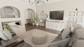 Classic, Rustic, Transitional Living Room by Havenly Interior Designer Brittany